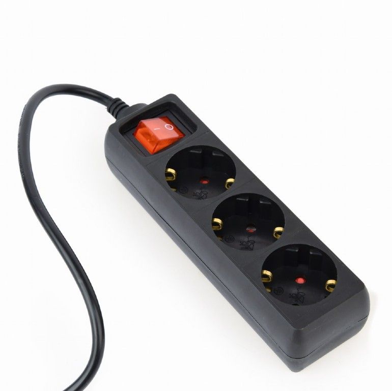 Power Strip Energenie 0.6m 16A 3 Sockets C14 Plug for UPS Black