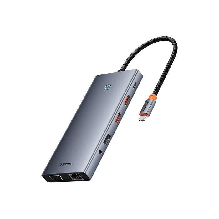 USB Hub Baseus UltraJoy 13-in-1 Type-C Multiport USB3.2x1/USB-C 3.2x2/HDMIx2/DP/RJ-45/VGA/CR