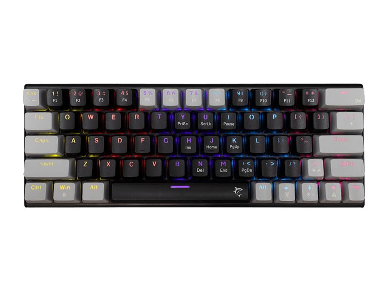 Keyboard White Shark Gaming Wakizashi 2 60% Mechanical RGB Black/Grey Red Switch