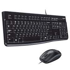 Keyboard Logitech Desktop MK120 w/Optical Mouse Black
