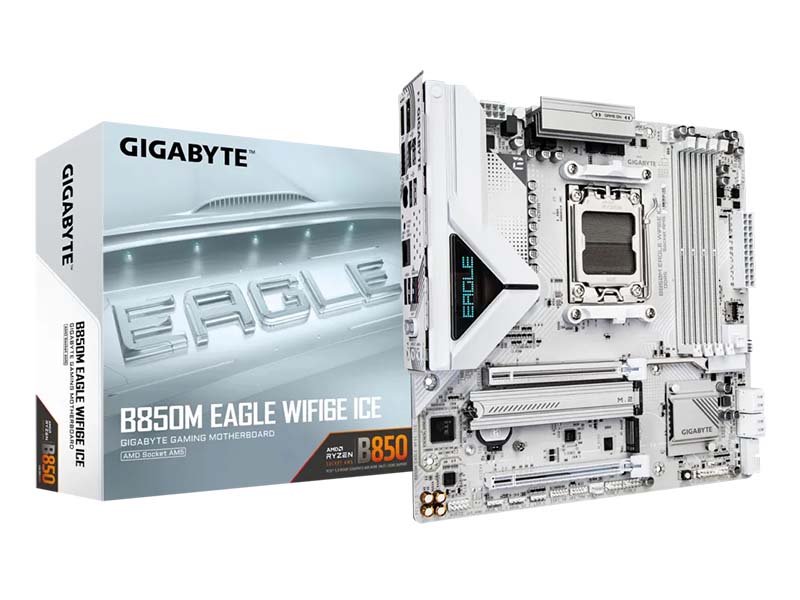 MB Gigabyte B850M EAGLE WIFI6E ICE DDR5 AM5 8200MHz OC/2xM.2/BT5.3/2.5Gb/Type-C/PCIe 5.0/2xDP/HDMI