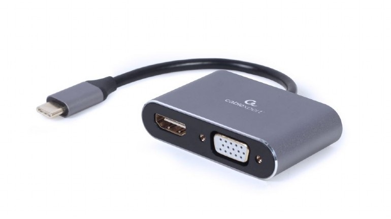 Adapter USB Type-C to 4K HDMI + VGA Gembird Space Grey