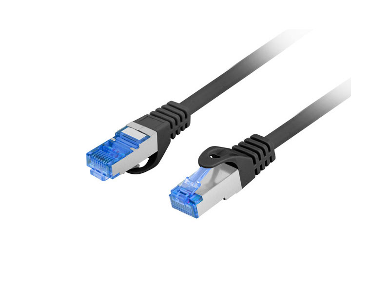 Patch Cable S/FTP 0.5m Cat6A LSZH Lanberg Black
