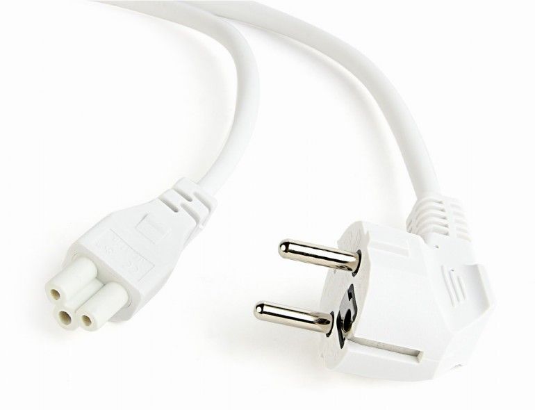 Power Cord C5 molded PC186-ML12 VDE Approved 1.8m White