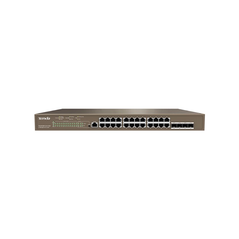 Tenda Switch 24port Gigabit + 4xSFP + 1xConsole Layer 3 Managed PoE TEG5328P-24-410W