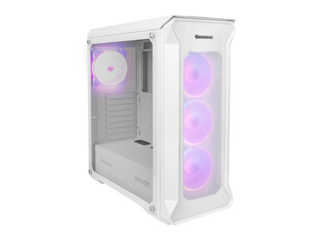 ATX Midi Tower Case Genesis Irid 505 Gaming White ARGB w/o PSU