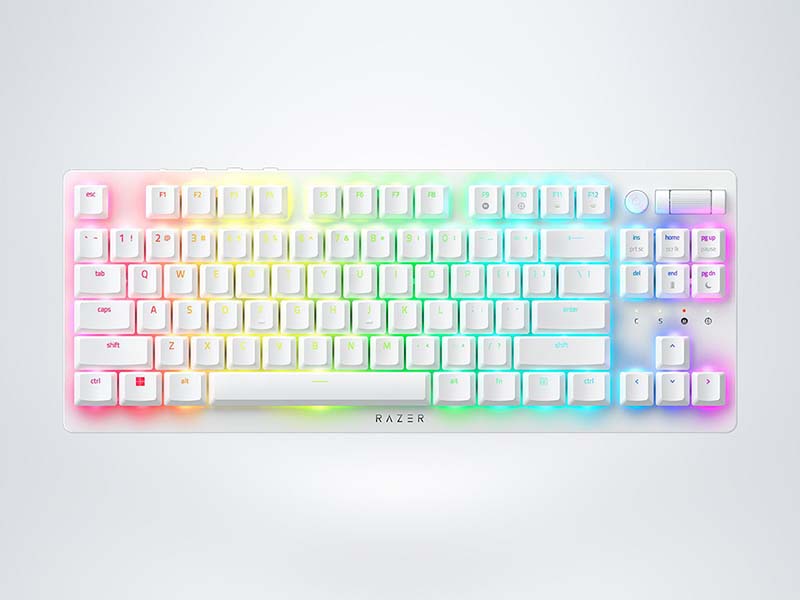 Keyboard Razer DeathStalker V2 Pro Tenkeyless Wireless/BT/Type-C Optical Linear Red Low-Prof. White