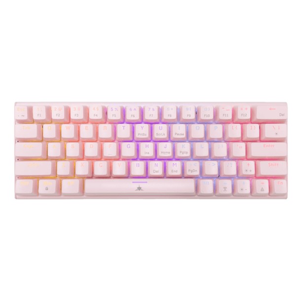 Keyboard White Shark Gaming Wakizashi 2 60% Mechanical RGB Pink Blue Switch