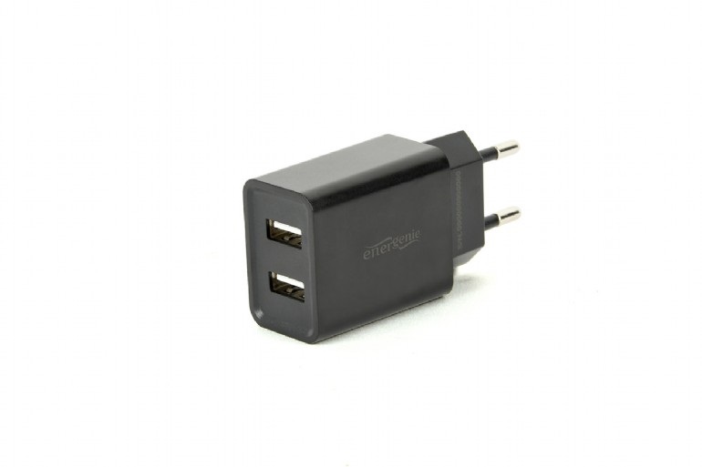 USB Universal Power Charger 2.1A Energenie Dual Socket Black 03