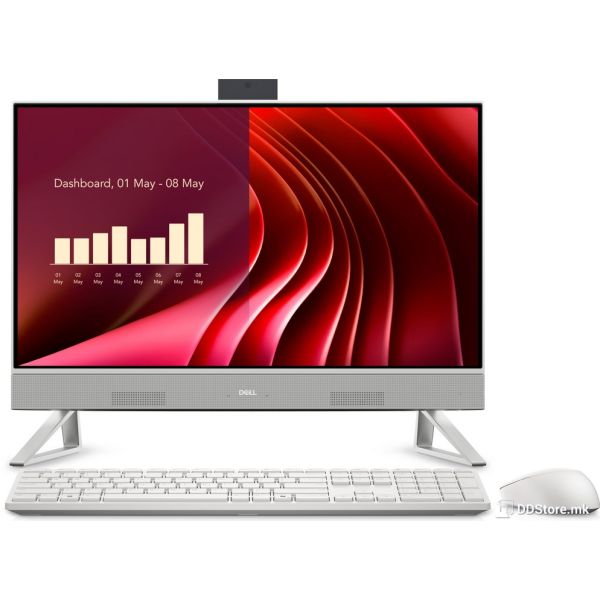DELL PC AIO EC24250, Intel Core i5-1334U, 24" FHD, 16GB DDR5, 512GB SSD, Intel Iris Xe, Win11Pro, Pearl White