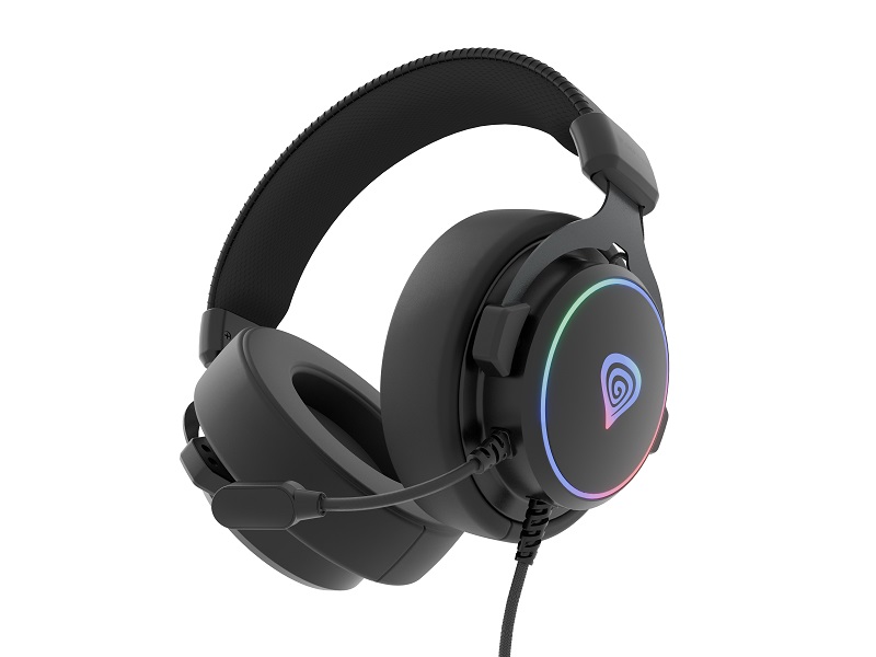 Headphones Genesis Gaming Neon 764 RGB Backlight Black