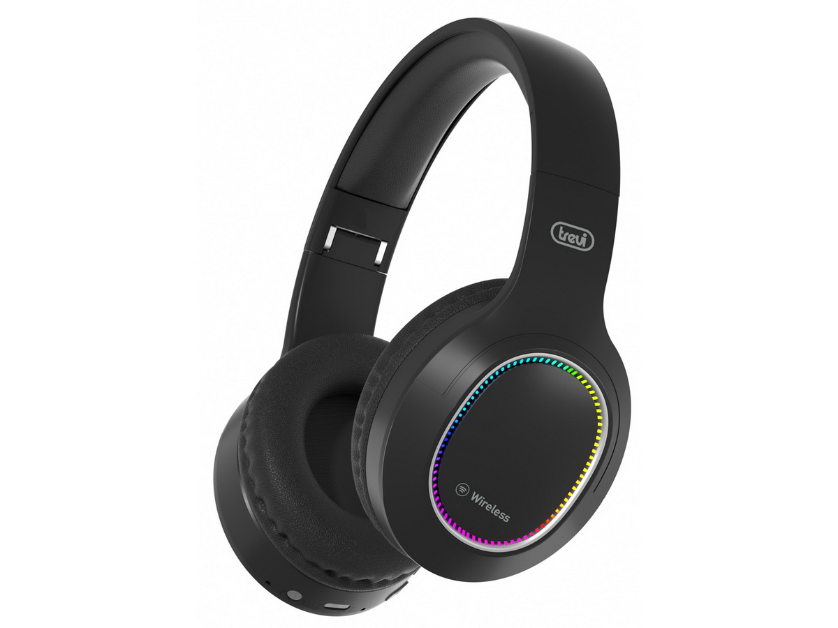Headphones Trevi DJ 12E60 Bluetooth w/Mic LED Black