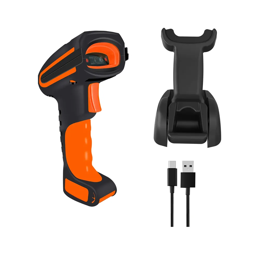 BarCode Scanner Symcode MJ-1911 433 Laser 2D USB/BT Wireless Black Qi Charging