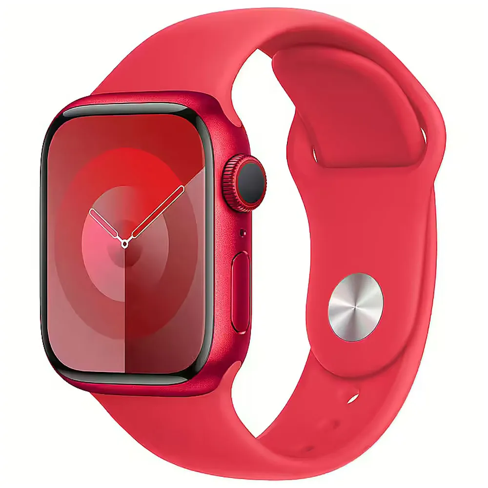 Apple Watch S9 GPS 41mm RED Alu Case w RED Sport Band - S/M