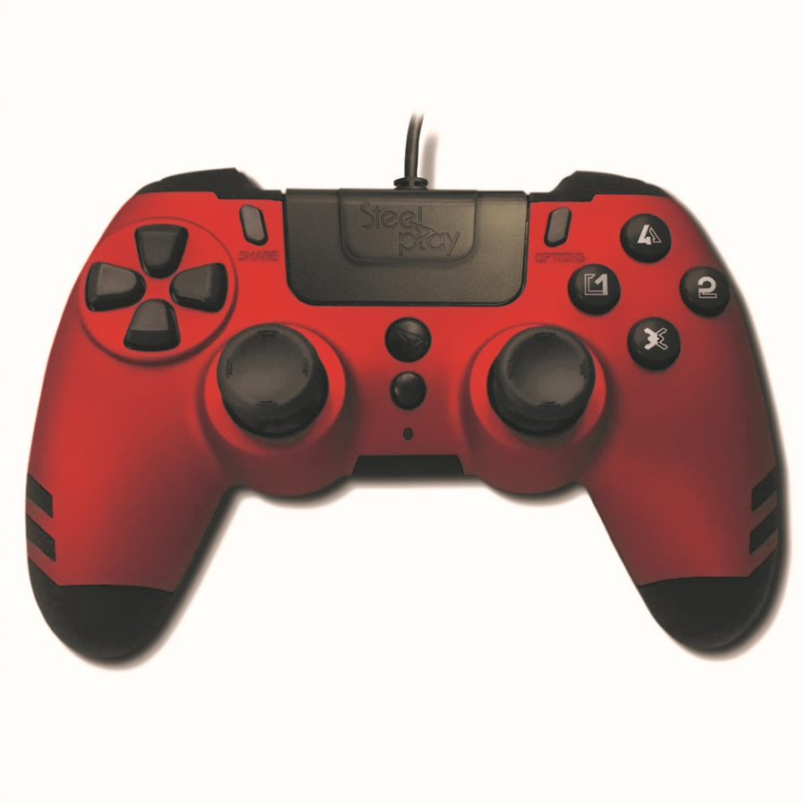 Wired Controller for PS4 SteelPlay Red