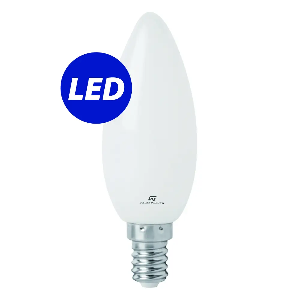 ST-0100 LED Сијалица - Samsung LED chip inside C37 E14 Candle 6W 4000K 220-240V