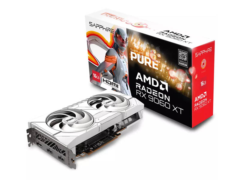 Sapphire AMD PURE Radeon RX 9060 XT GAMING OC 16GB GDDR6 2XHDMI/2xDP Dual-X PCIe 5.0 DX12U WHITE