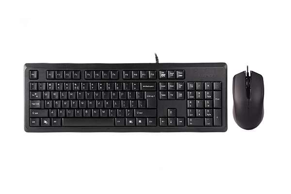 Keyboard A4 KR-9276 ComfortKey w/Mouse USB Black
