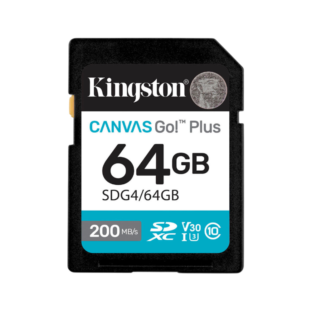 Kingston 64GB SDXC Canvas Go Plus 200/100 MB/s Read/Write