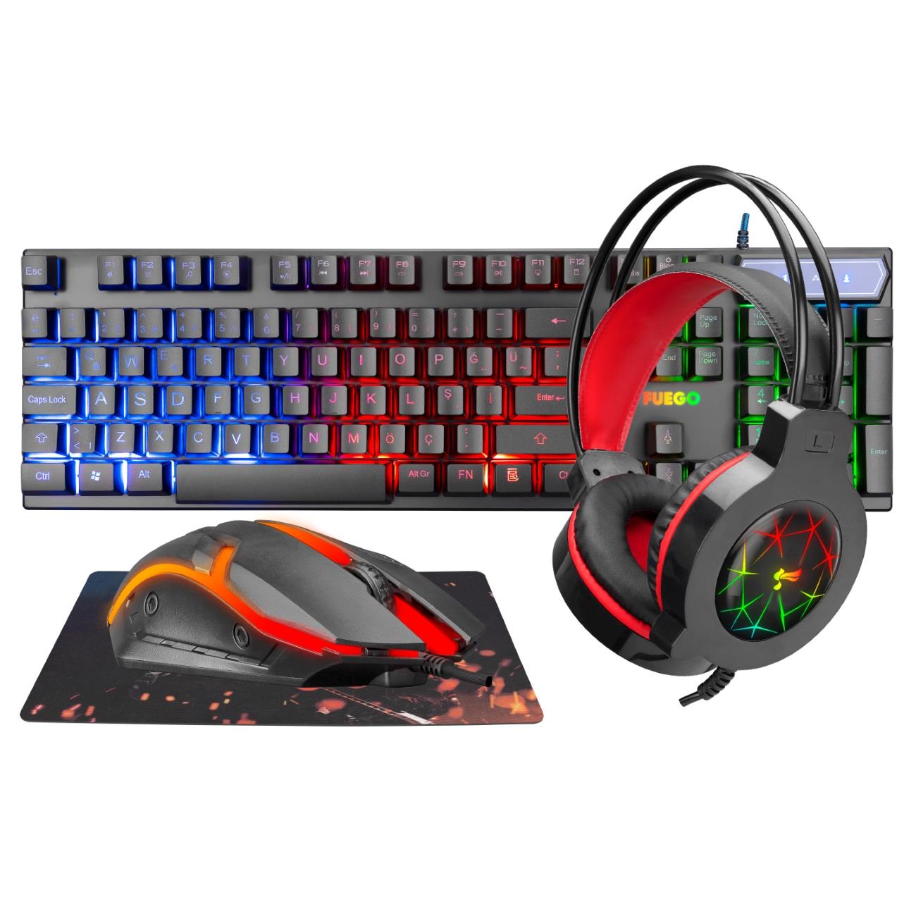 Gaming тастатура FUEGO GS91 4IN1