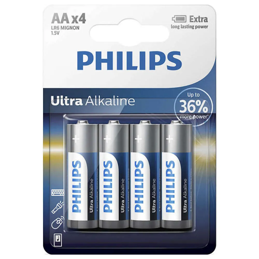 Batteries Philips Ultra AA Alkaline 4pack