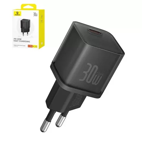 USB Universal Power Charger Baseus GaN5S 30W Type-C Cluster Black