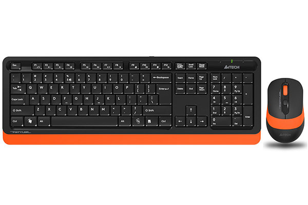 Keyboard A4 FG1010 Wireless w/Mouse Orange