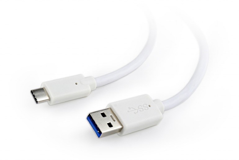 Cable USB 3.0 AM to Type-C 1m Gembird White