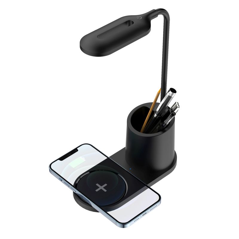 Desk Lamp LED Platinet w/Wireless Charger 10W Black