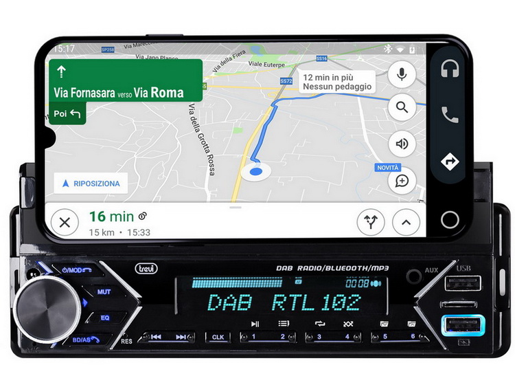Car Audio Trevi SCD 5753 BT, MP3, USB, RDS, BT, SD, DAB