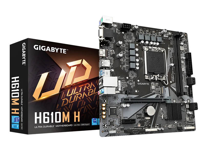 MB Gigabyte H610M H DDR5 LGA1700 5600MHz/SATA3/M.2/USB3.2/Gbit LAN/PCIe 4.0/HDMI/VGA