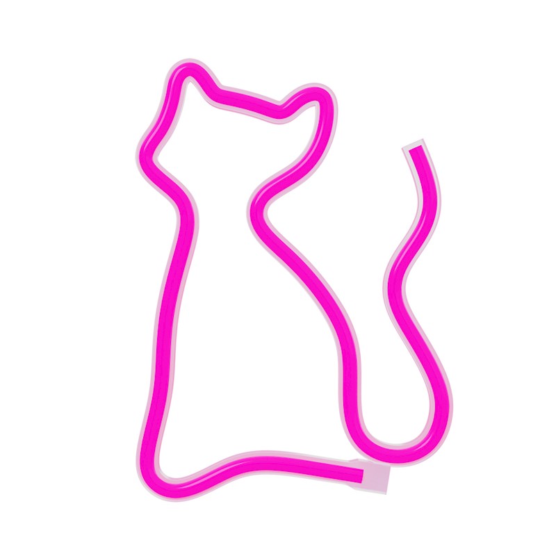 Wall LED Lights Neon Cat FLNE04 Pink