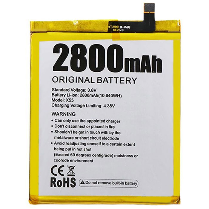 Li-ion Battery DOOGEE X55 - Internal