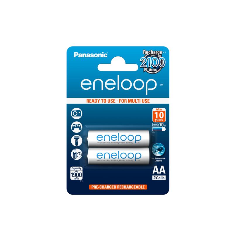 Batteries Panasonic Eneloop Rechargable AA 2 pack 2000 mAh