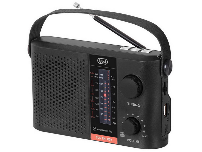 Portable Radio/MP3/BT/SD Trevi RA 7F25 w/Rechargeable Battery Black