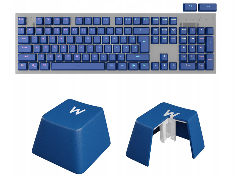 Keycaps Genesis Lead 300 Universal Navy Blue Double Shot Gaming