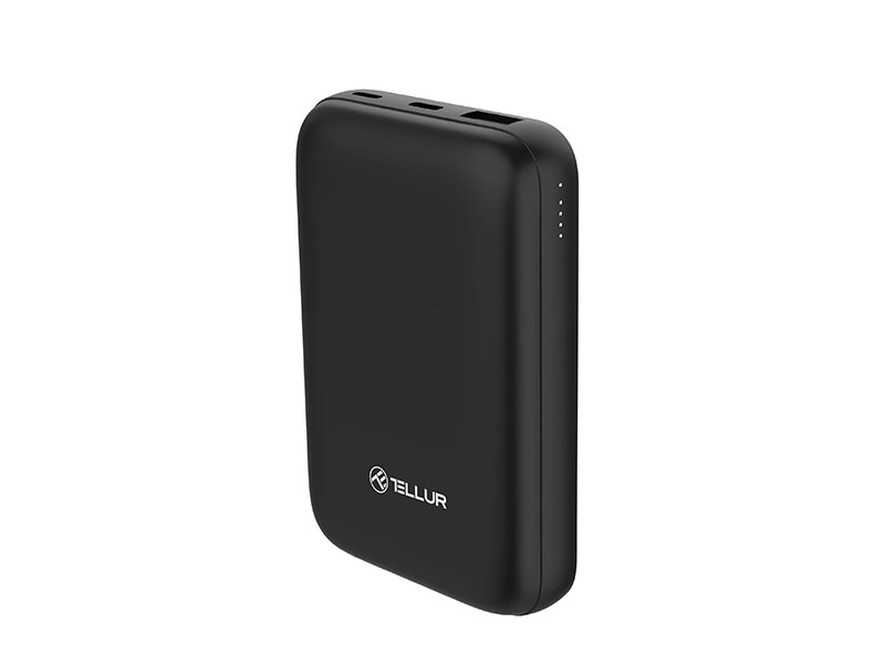 Power Bank Tellur WPD101 Compact Pro 10000mAh Magsafe Type-C PD20W + USB QC 3.0 22.5W Magnetic Black