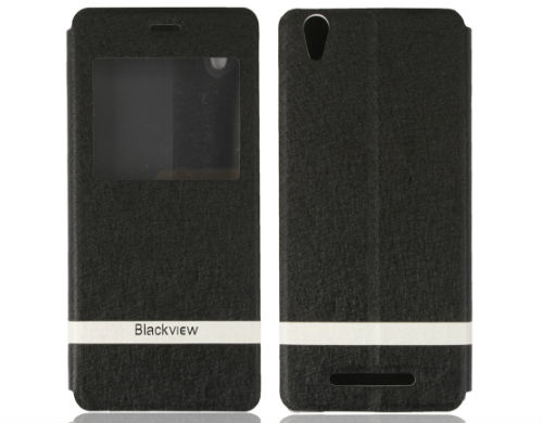 Flip Case w/Window for Blackview A8 Leather Black