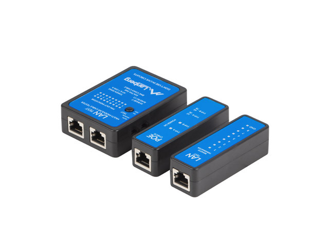 Tester for LAN PoE, RJ45, RJ11, Coaxial Lanberg