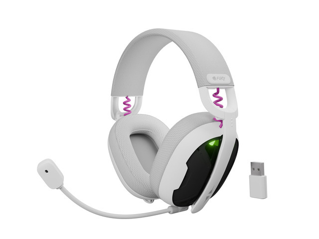 Headphones Fury Fukiya F6 Gaming ENC Wireless/Bluetooth White