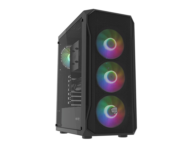 ATX Midi Tower Case Fury Shobo Gaming Black RGB w/o PSU