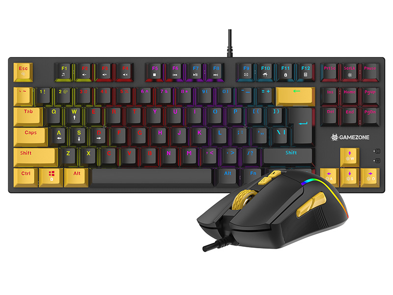 Gaming Set Tracer Gamezone Gaming HORNET87 RED Mechanical Keyboard Red Switch + Mouse 7200 DPI RGB