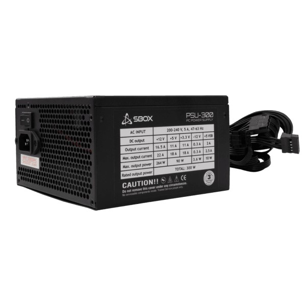 PSU 300W SBOX PSU-300/R Real Power 120mm Fan