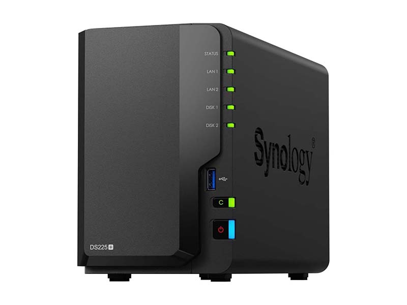 Synology NAS Disk Station DS225+ 2-Bay Quad-Core 2.0GHz/2GB DDR4