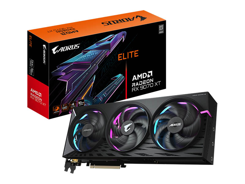 Gigabyte Radeon RX 9070 XT AORUS ELITE 16GB GDDR6/2xHDMI 2.1b/2xDP 2.1a/DX12U/PCIe 5.0/WINDFORCE 3X