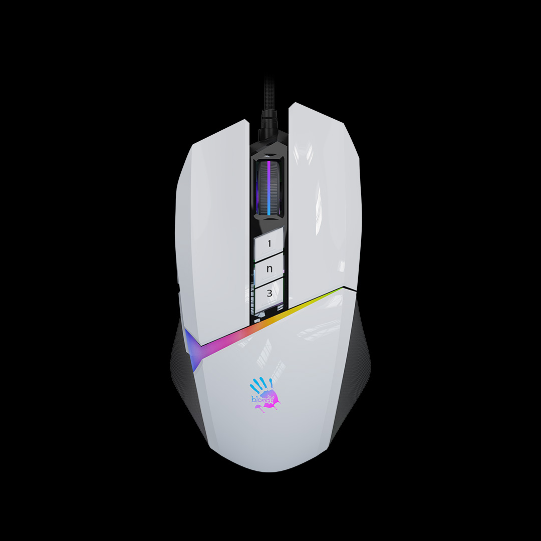 Mouse A4 W60 Max Bloody Gaming USB Panda Whte Activated