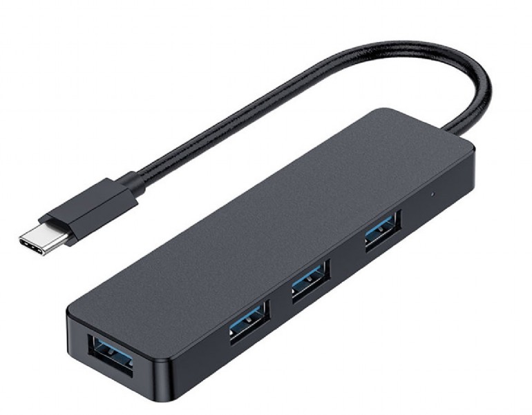 USB HUB Type C 4-Port Gembird 4 x USB 3.1 Black
