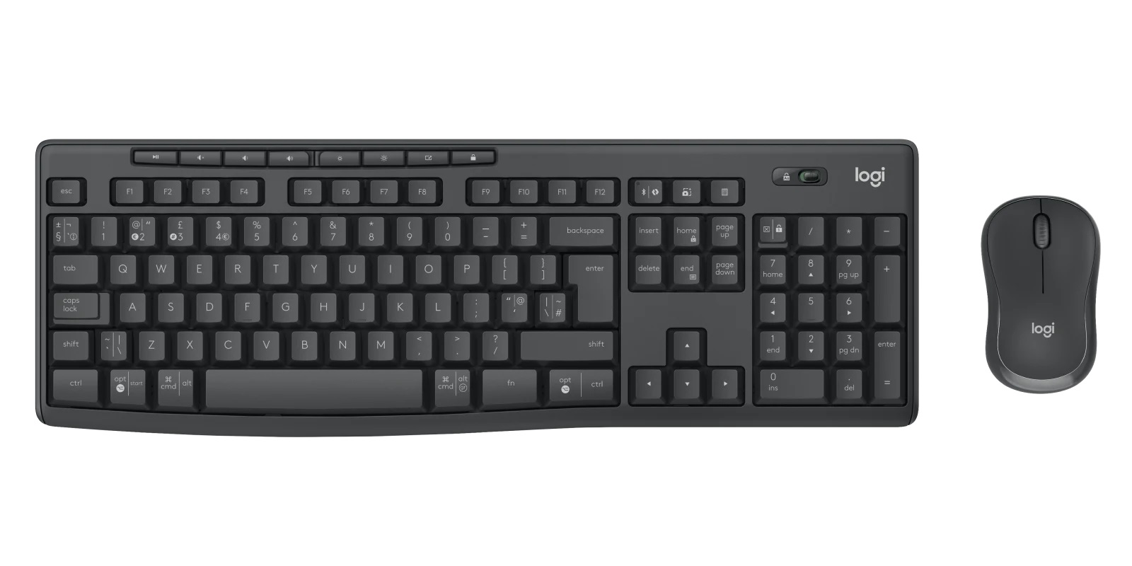 Keyboard Logitech Wireless Desktop MK370 Business w/Mouse Black
