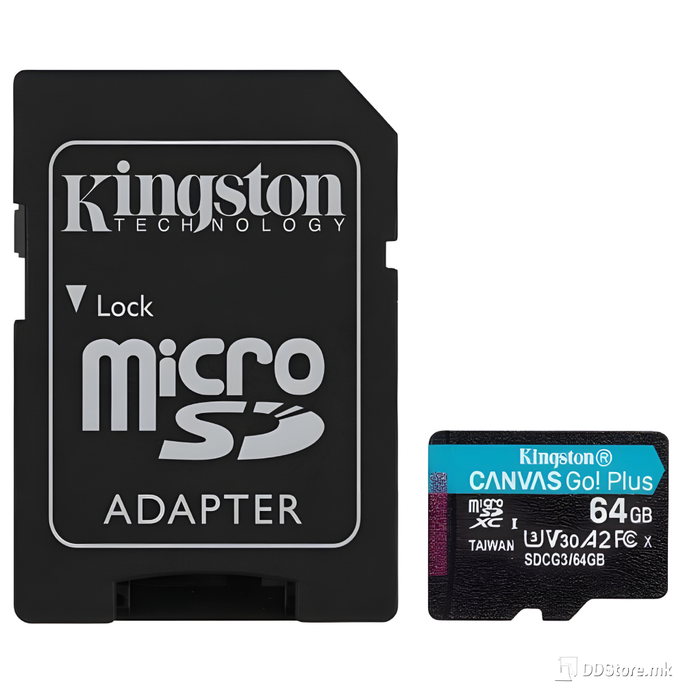 Kingston 64GB Canvas Go Plus microSDXC Memory Card