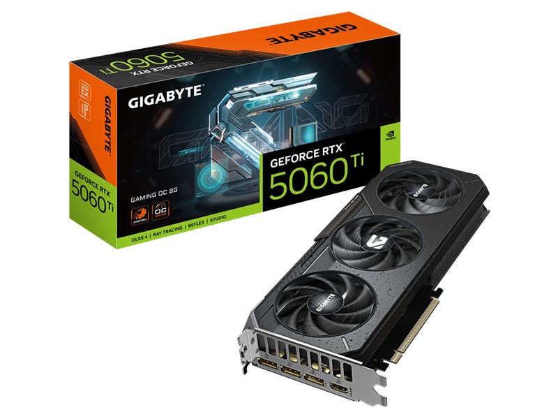 Gigabyte GeForce RTX 5060 Ti GAMING OC 8GB GDDR7 HDMI/3xDP/DX12U/PCIe 5.0/WINDFORCE 3X